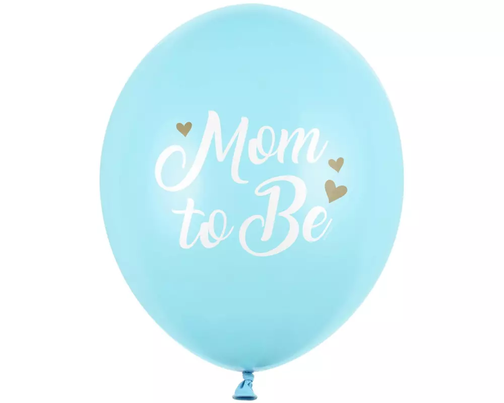 Partydeco Luftballon Mom to be Ø 30 cm, 6 Stück, Blau