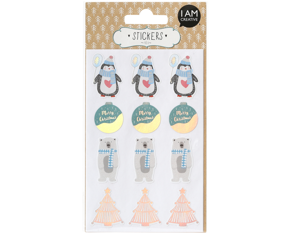 I AM CREATIVE Sticker X-mas II 4087.507 4 Blatt à 48 Stück