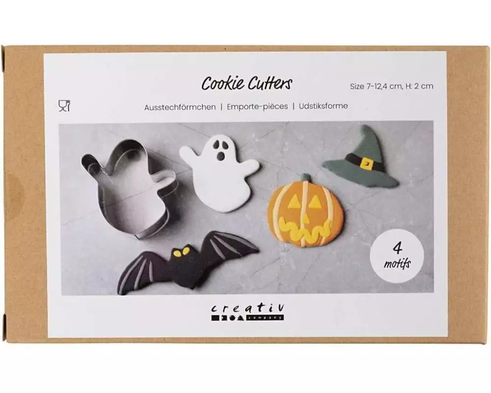 Creativ Company Guetzli-Ausstecher 7-12.4 cm, 4 Stück