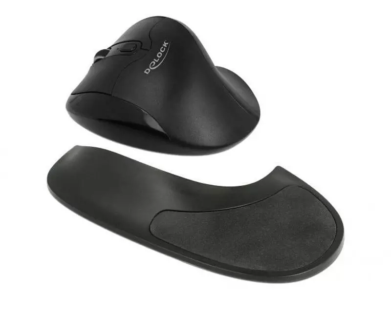 Delock Ergonomische Maus 12552 Wireless für Linkshänder