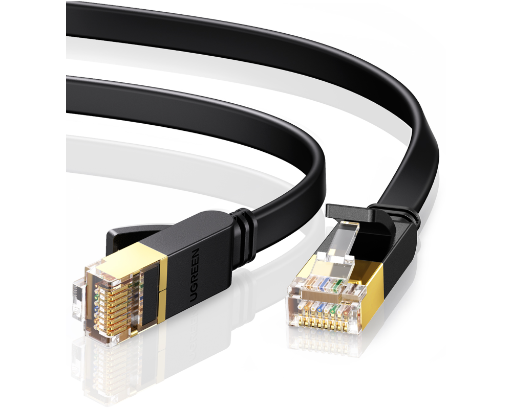 UGREEN Cable Cat 7 U/FTP Lan 11267 20m, Flat Design,Black