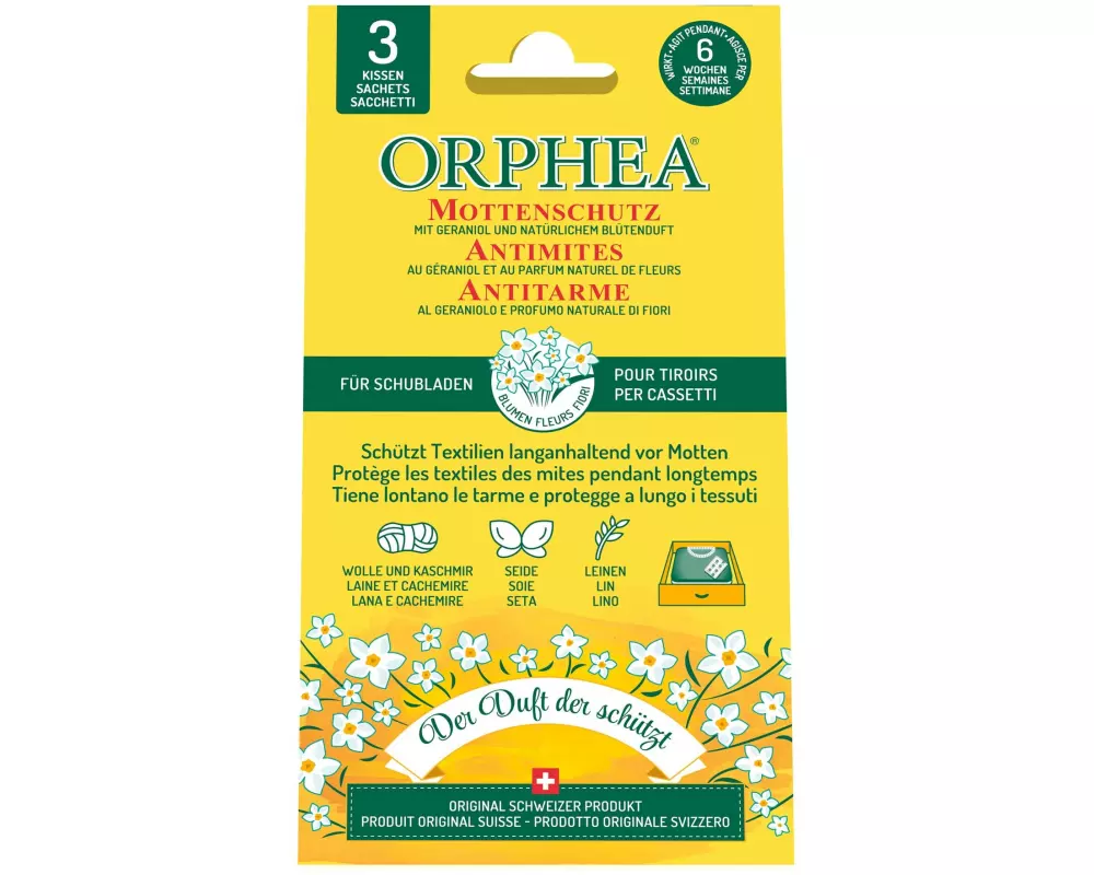 Orphea Mottenschutz Blütenduft 3 Blättchen
