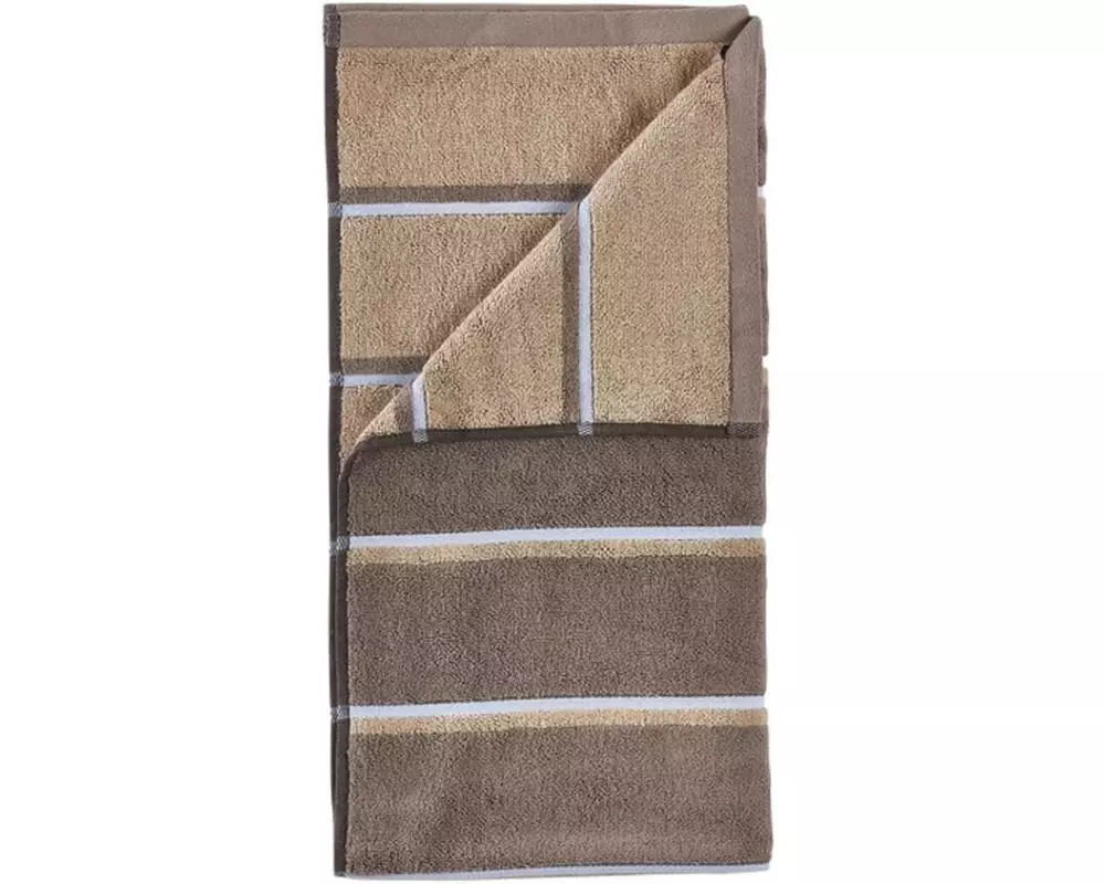 Zone Denmark Duschtuch 70 x 140 cm Taupe/Kamel/Himmelblau