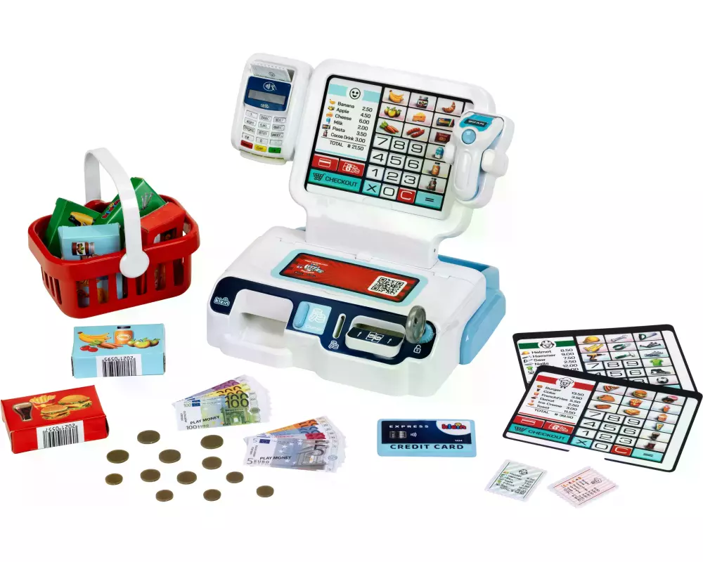 Klein-Toys Kaufladen Selbstbedienungskassenstation mit Licht und Sound