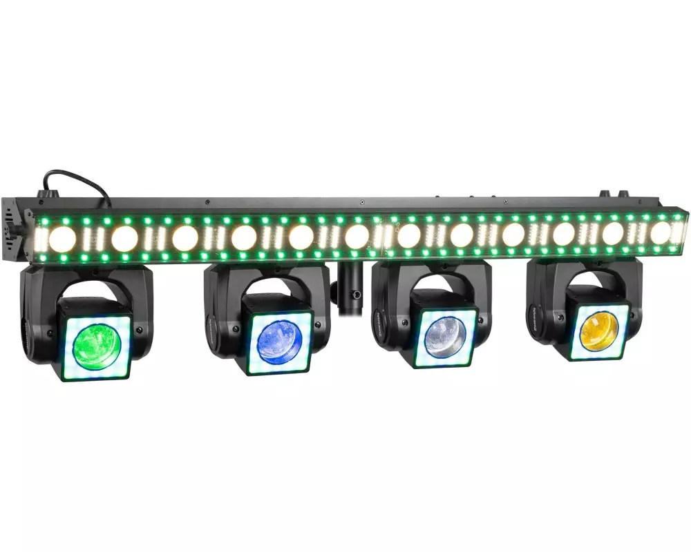 BeamZ ShowBar GO Edge LED-Bar mit 4 Moving Heads und Stroboskop