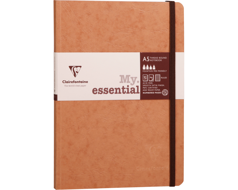 CLAIREFONTAINE AgeBag MyEss A5 79346C Notizbuch liniert braun 96 Bl