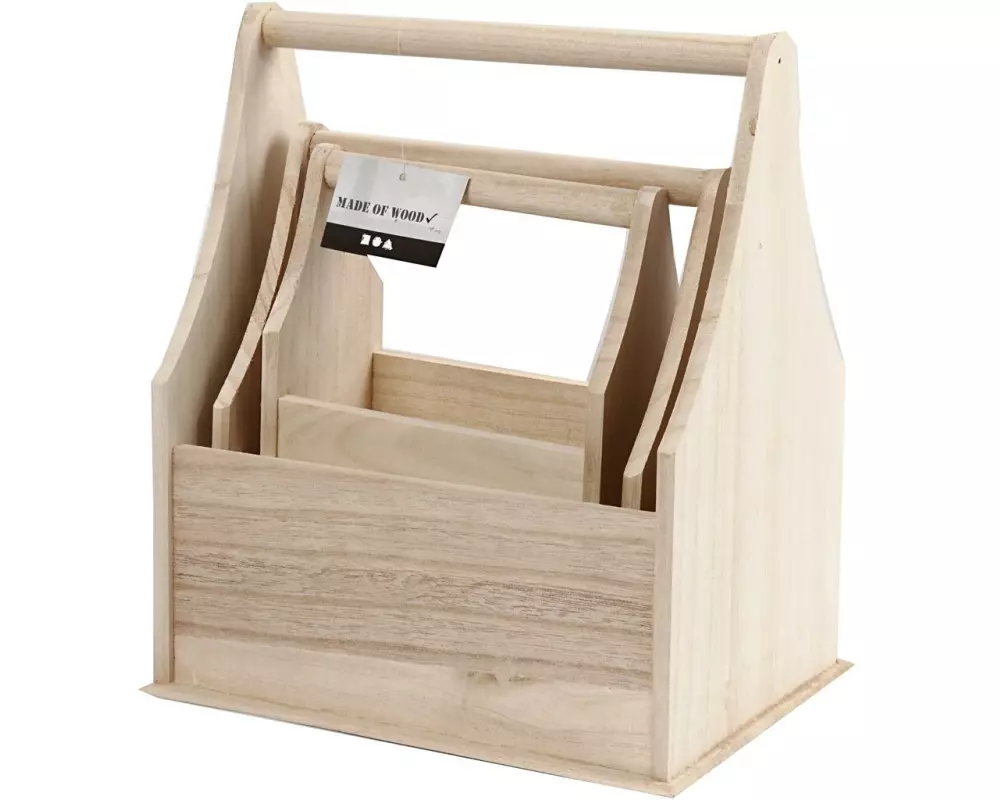 Creativ Company Holzartikel Flaschenträger 3 Stück