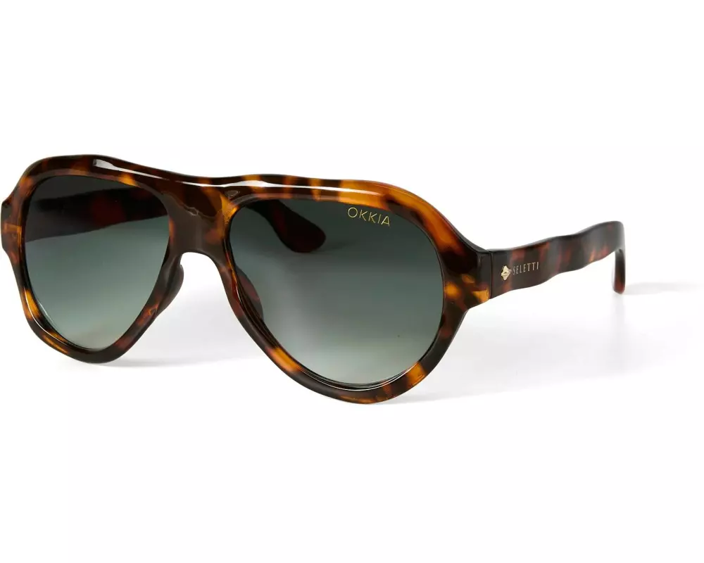 OKKIA Sonnenbrille Seletti Florida Classic Havanna, Green lens