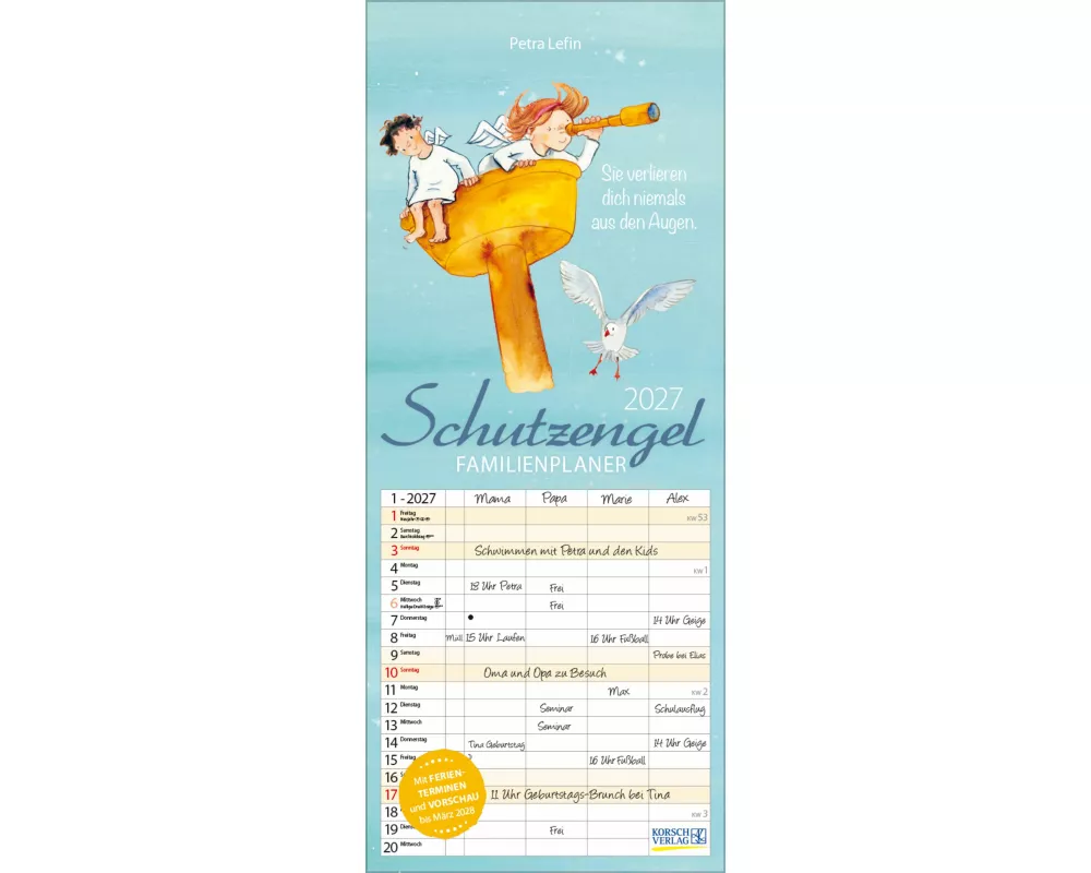 Familientimer Schutzengel 2027