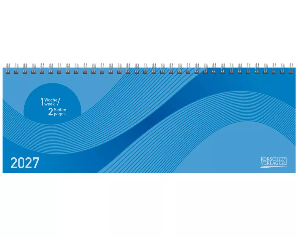 Tischkalender quer Professional Colourlux 2027 blau