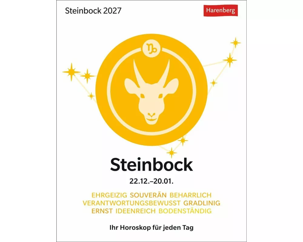 Steinbock Sternzeichenkalender 2027 - Tagesabreißkalender - Ihr Horoskop für jeden Tag