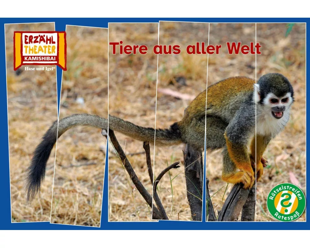 Rätselstreifen Ratespaß: Tiere aus aller Welt / Kamishibai Bildkarten