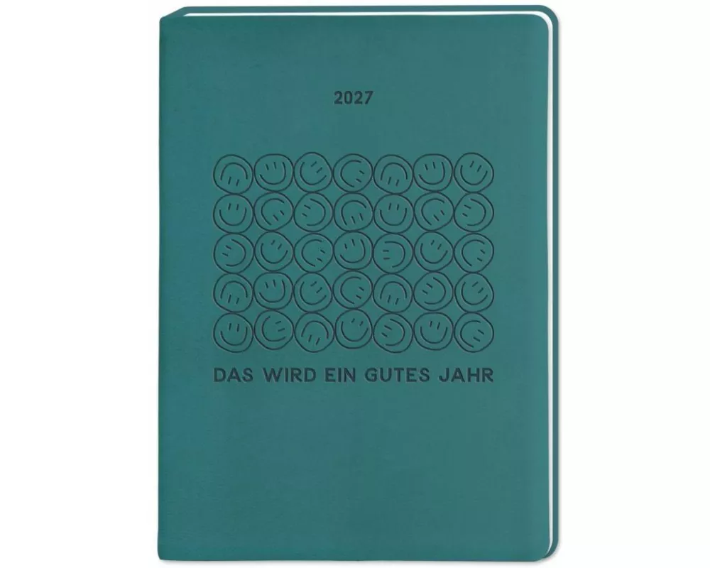 Terminplaner Lederlook 2027 Petrol