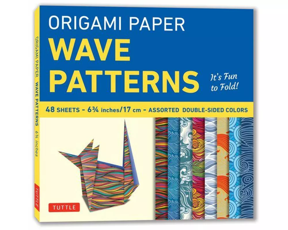 Origami Paper - Wave Patterns - 6 3/4 inch - 48 Sheets