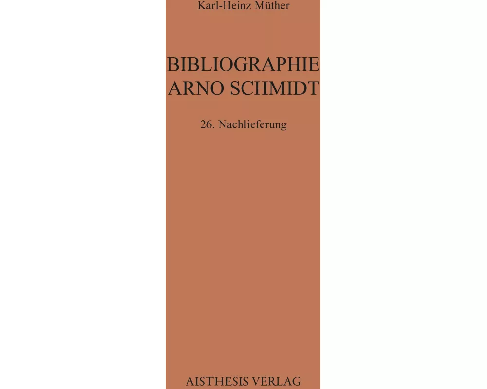 Bibliographie Arno Schmidt