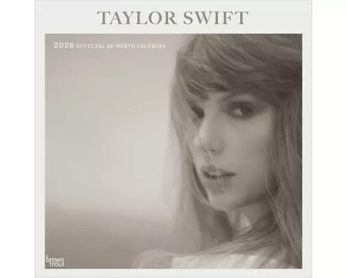Taylor Swift Official 2026 12 X 24 Inch (Hanging) Monthly Square Wall Calendar Plastic-Free