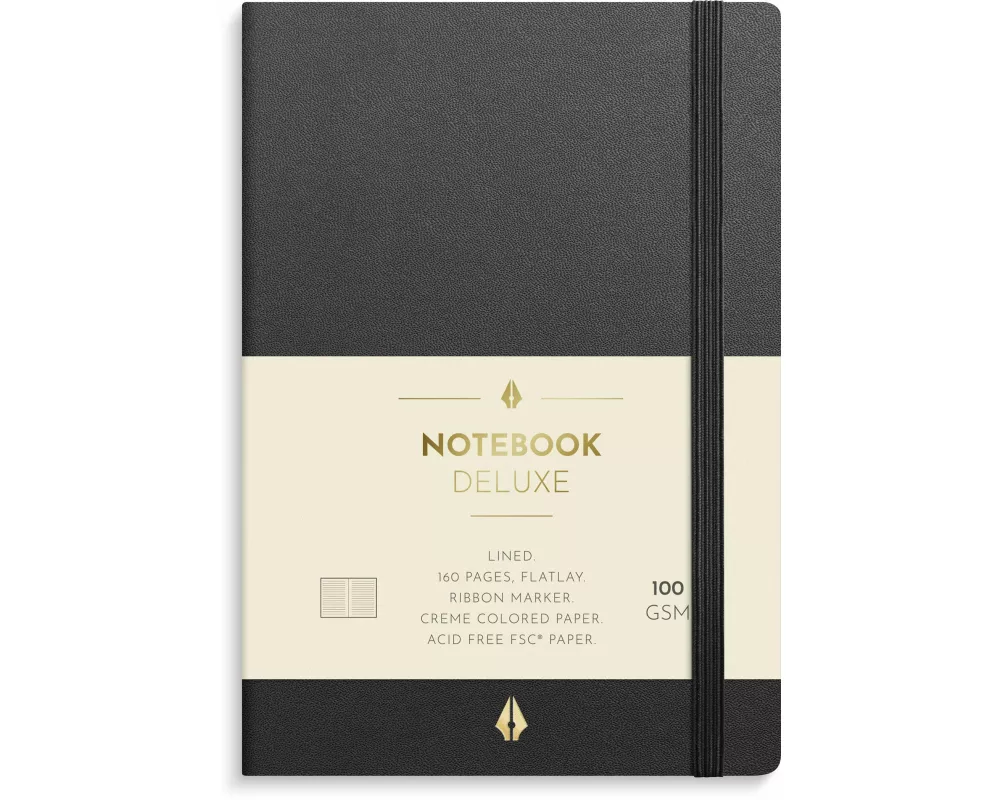 Burde Notizbuch Deluxe A6 schwarz