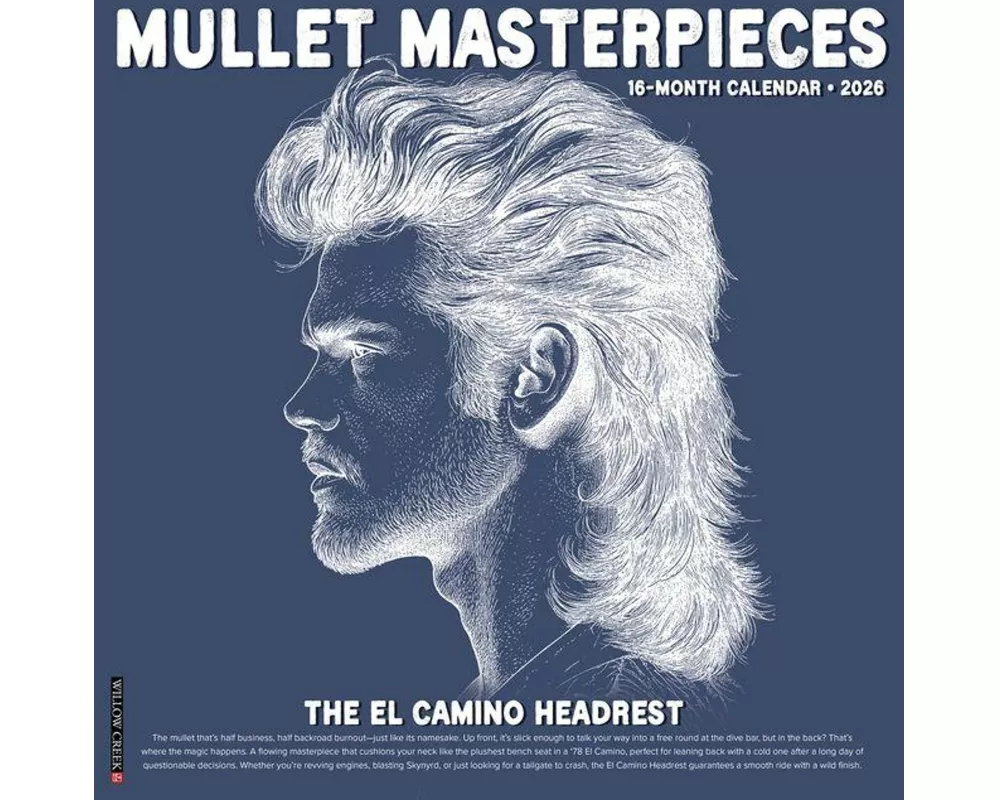 Mullet Masterpieces 12 X 12 Wall Calendar