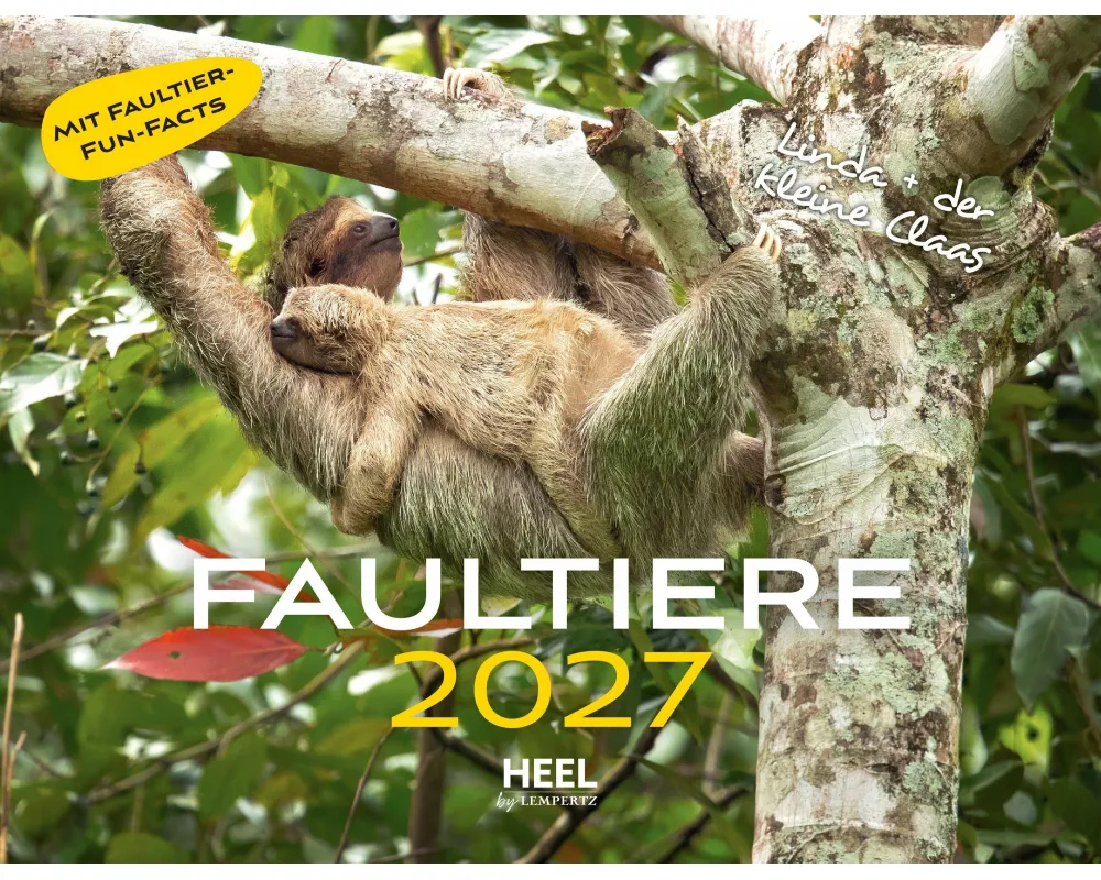 Faultiere Kalender 2027 Eintragkalender