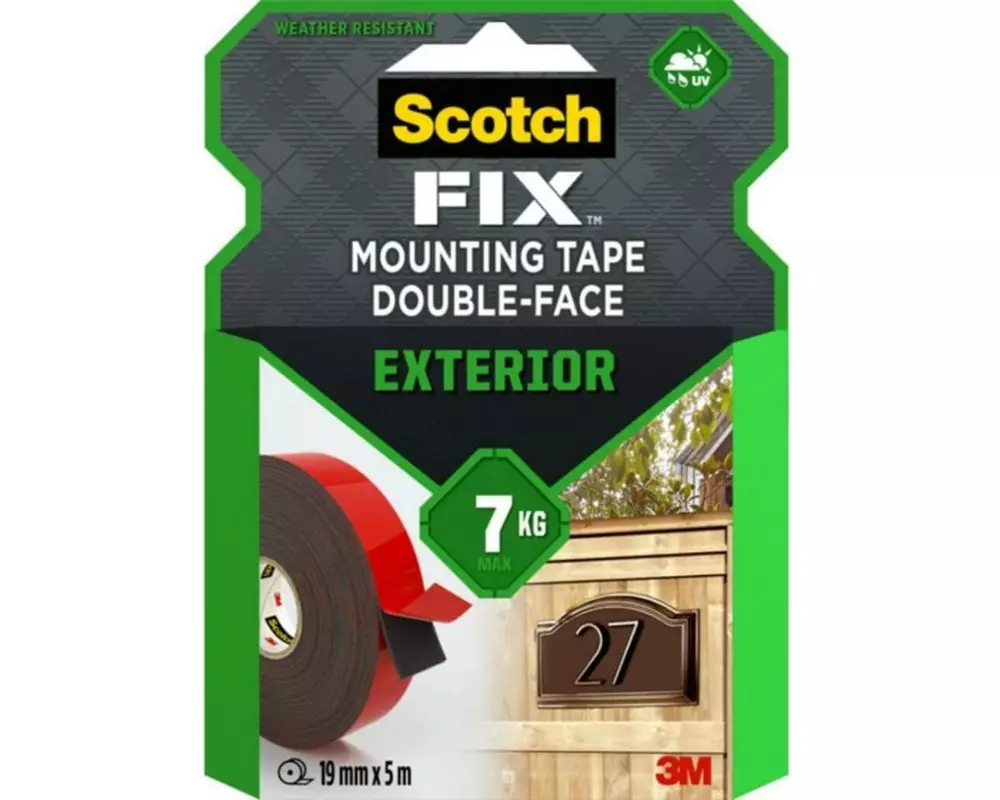 3M Aussenmontageband 19 mm x 5 m, Rot/Schwarz