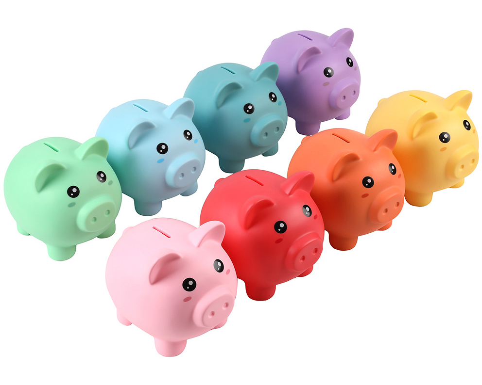 I-TOTAL Sparschweine 18x15x15.5cm XL2497L assortiert