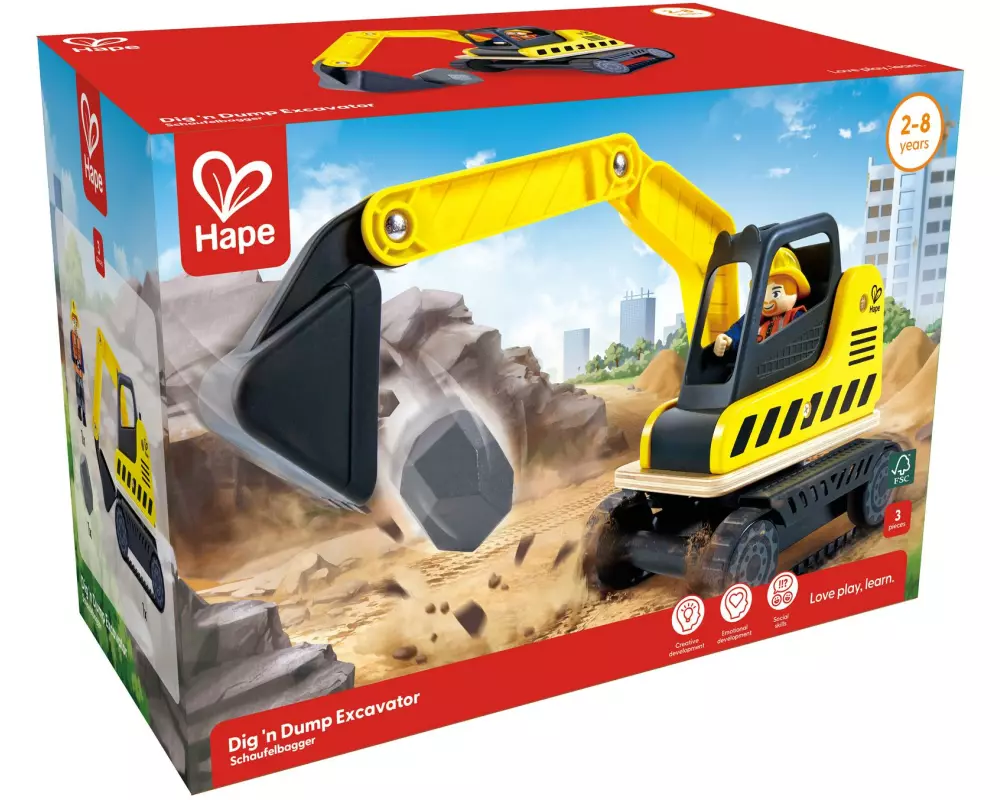 Hape Baustellenfahrzeug Schaufelbagger