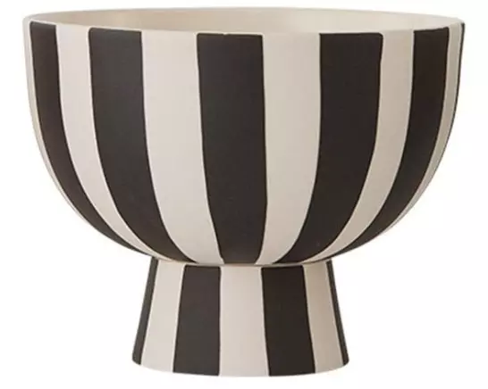 OYOY Dekoschale Toppu Mini Ø 12.6 cm, Schwarz/Weiss