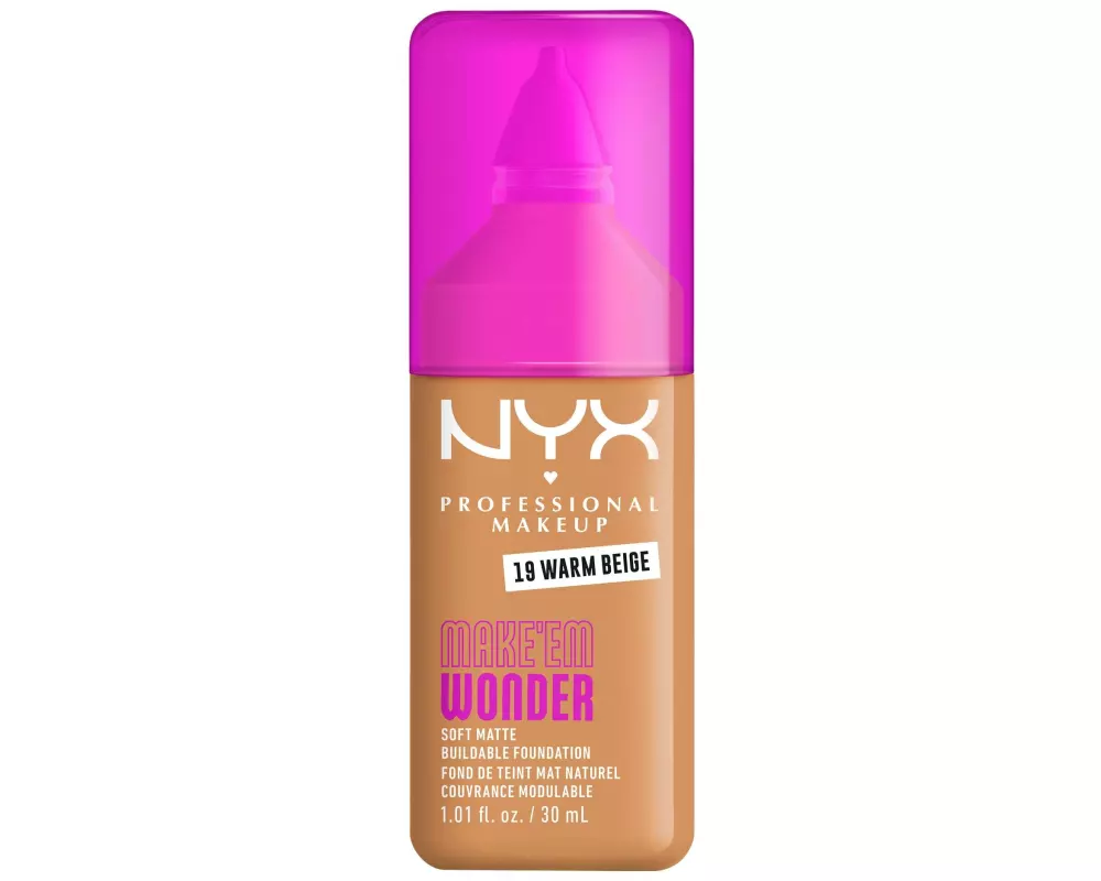 NYX Professional Makeup Foundation Make em Wonder 19 Warm Beige