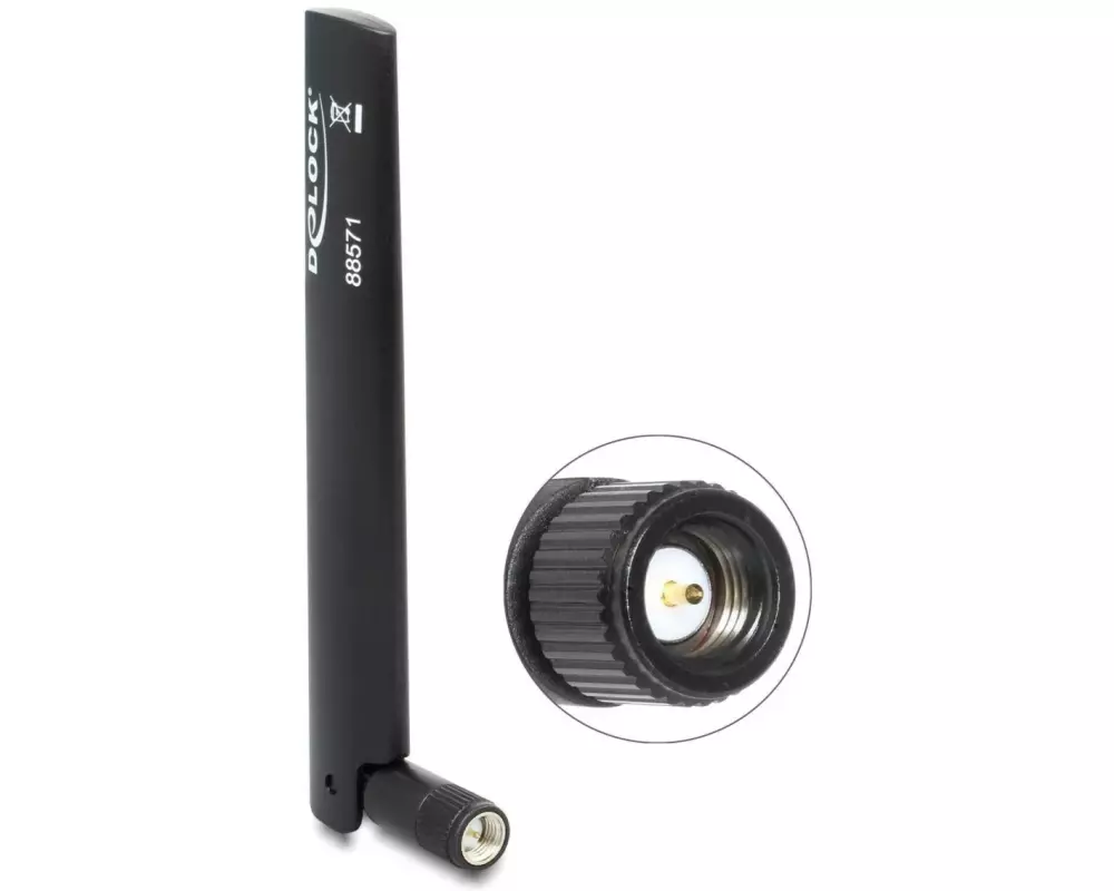 Delock LTE-Antenne SMA, 13.5cm, 3dBi, SMA 3 dBi Rundstrahl