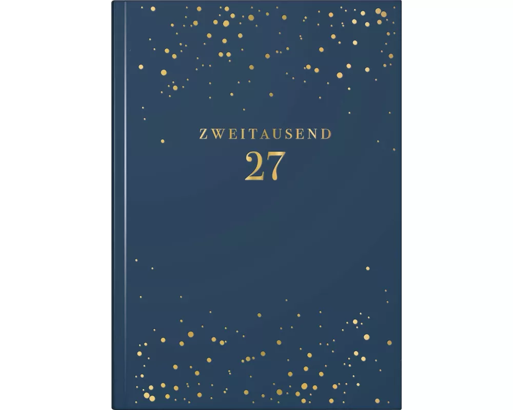 rido/idé 7021503727 Buchkalender Premium Young Line 2027 "Starry Night" A5, Kunstleder