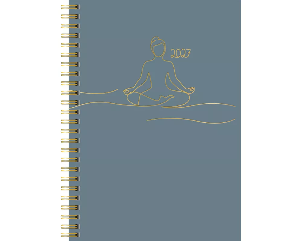 rido/idé 7021407027 Buchkalender Premium Young Line 2027 "Yoga" A5, Papier