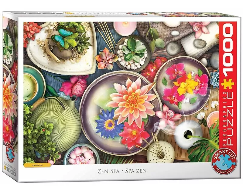 Puzzle 1000 Teile - Zen Blumen