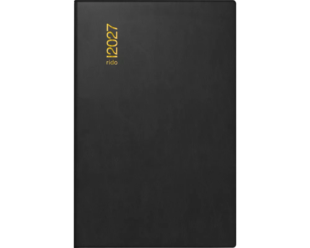 rido/idé 7011002907 Taschenkalender Mod. partner/Industrie I 2027 A7, Kunststoff, schwarz