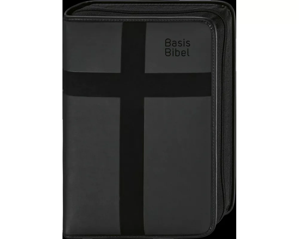 BasisBibel. Die Komfortable. Kunstlederhülle mit Reißverschluss. Schwarz