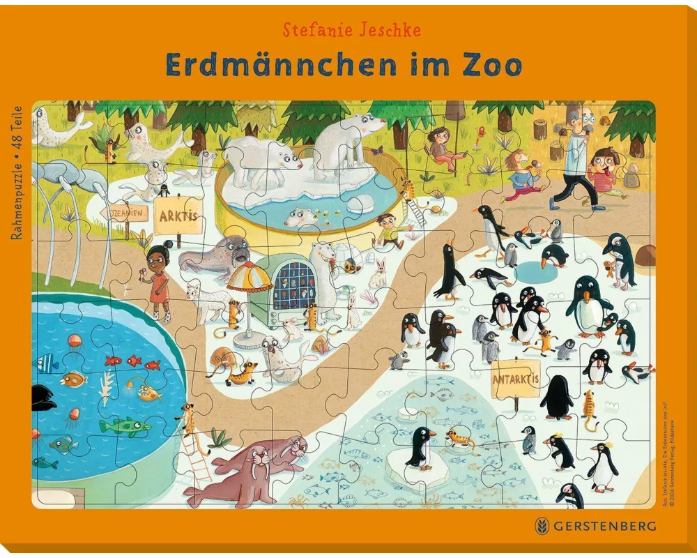 Rahmenpuzzle Erdmännchen in Zoo