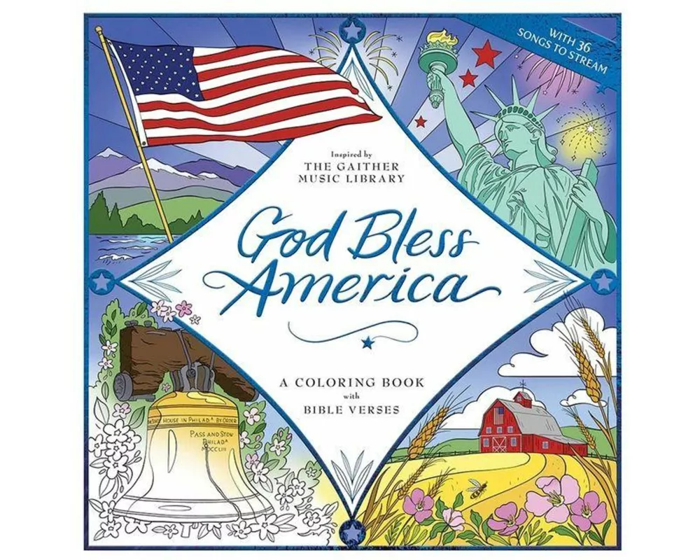 God Bless America: A Coloring Book with Bible Verses