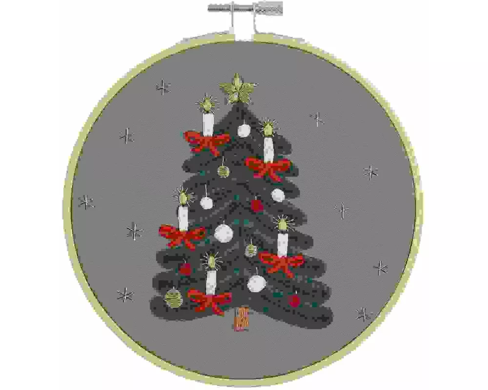Stickpackung Vorgezeichnet, Weihnachtsbaum