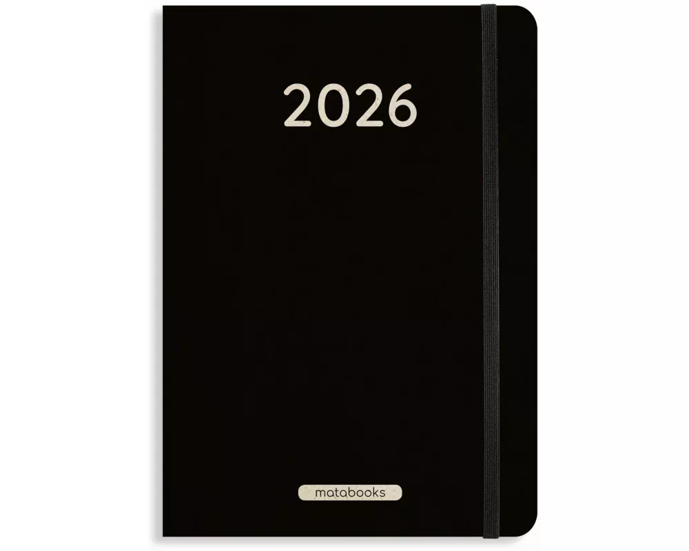 matabooks - A5 Kalender Samaya 2026 Farbe: Black (DE/EN)
