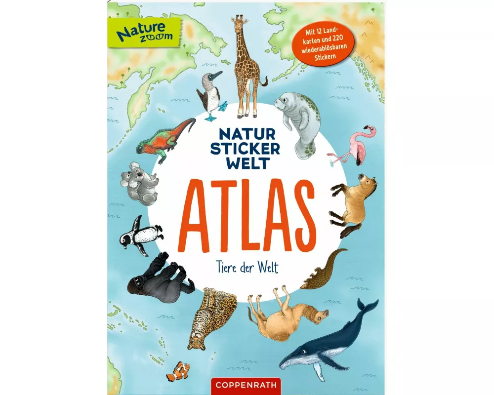 Natur-Stickerwelt - Atlas - Tiere der Welt