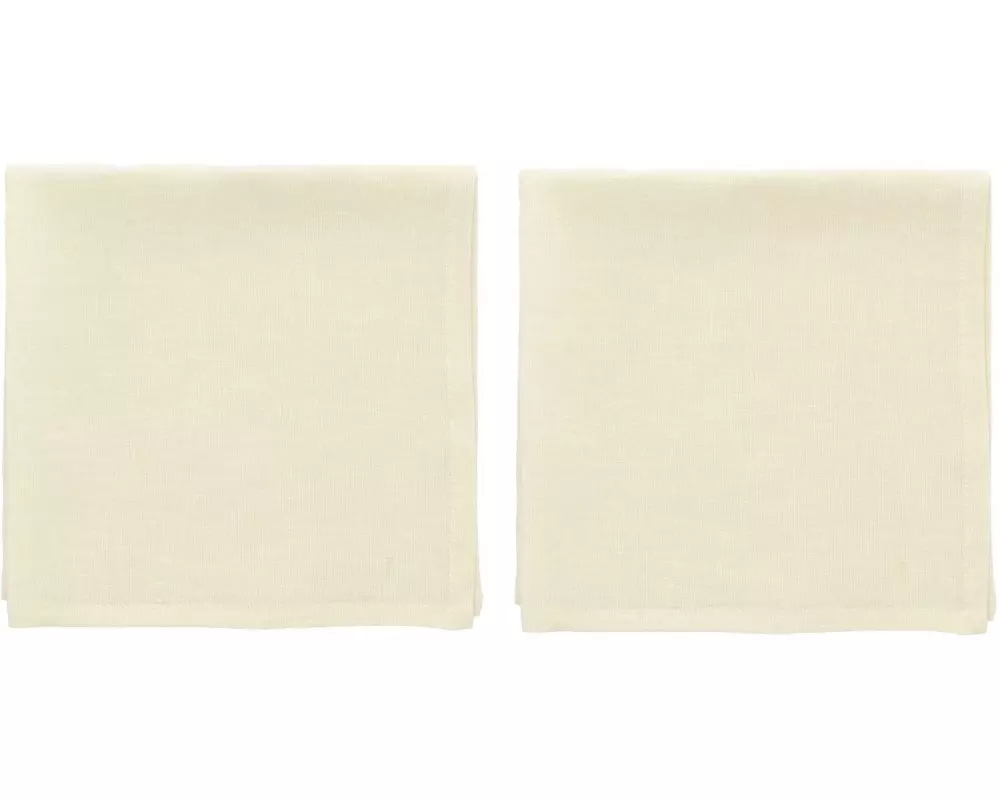 Södahl Stoffserviette Pure Linen 45 cm x 45 cm, 2 Stück, Crème