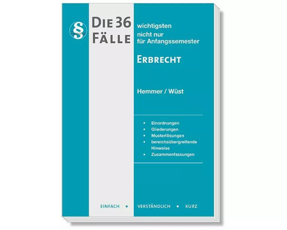Die 36 wichtigsten Fälle Erbrecht