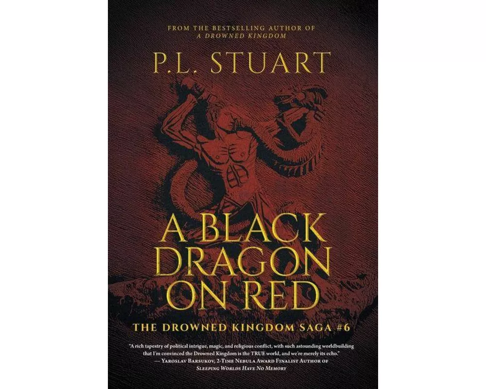 A Black Dragon on Red