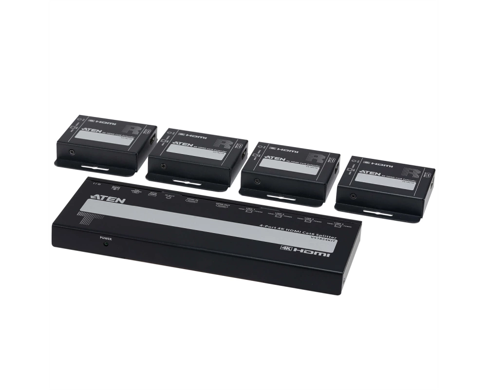 ATEN VS1824KIT 4-Port 4K HDMI Cat6 Splitter mit 4 Empfänger