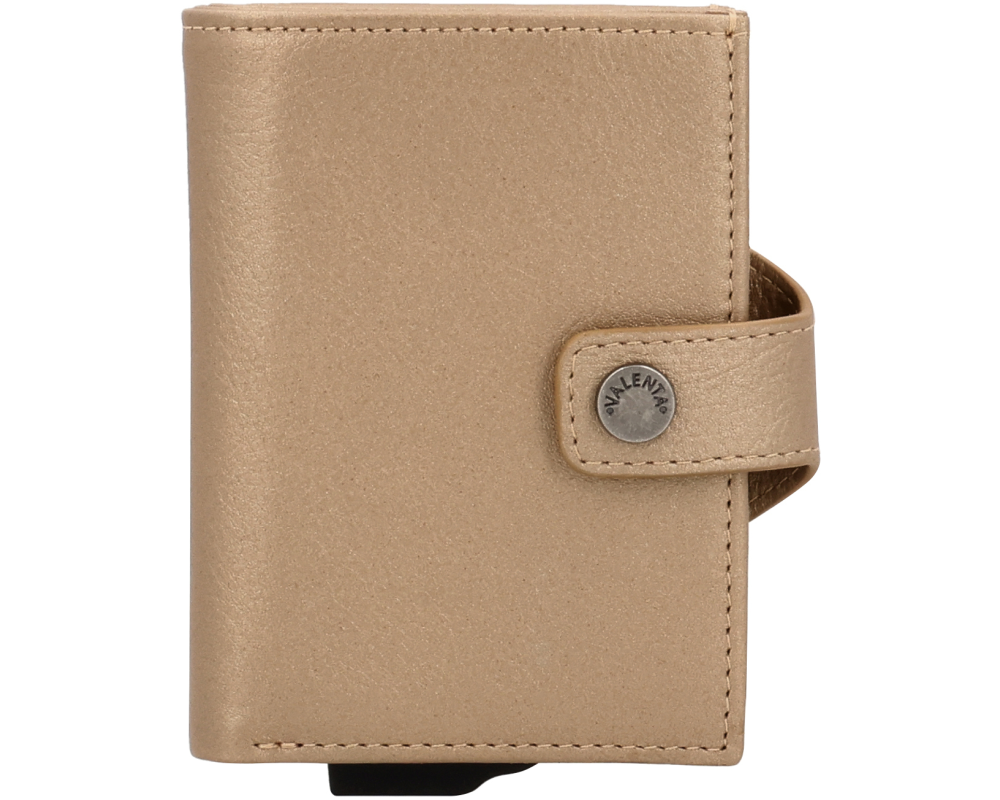 VALENTA Card Case Plus Wallet Luxe 589543 Metallic Sand