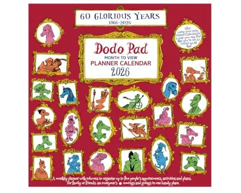 The Dodo Pad Family Planner Calendar 2026 - Month to View with 5 Daily Columns