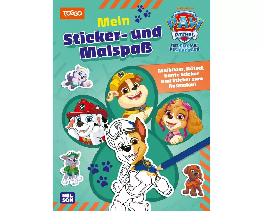 PAW Patrol Mitmachbuch: Mein Sticker- und Malspaß