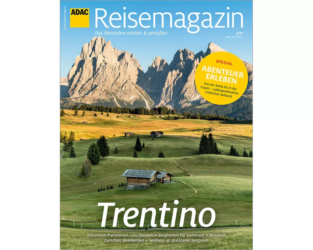 ADAC Reisemagazin mit Titelthema Trentino