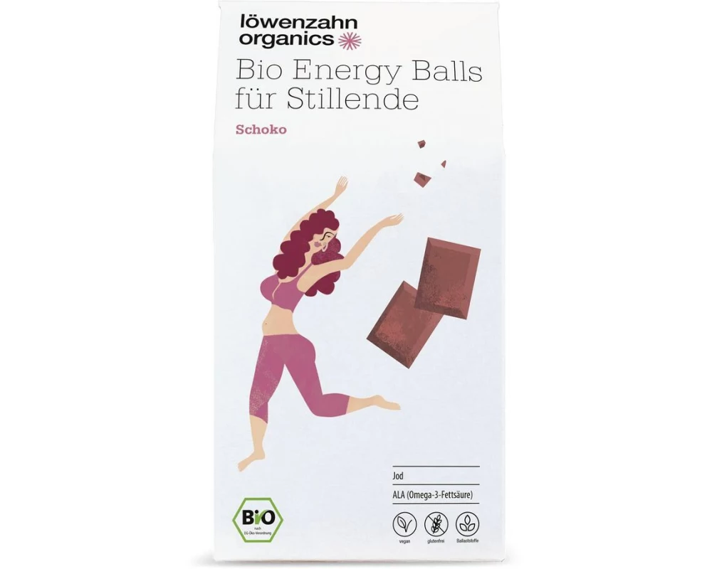 löwenzahn organics Bio Energy Balls für Stillende Schoko, 100 g