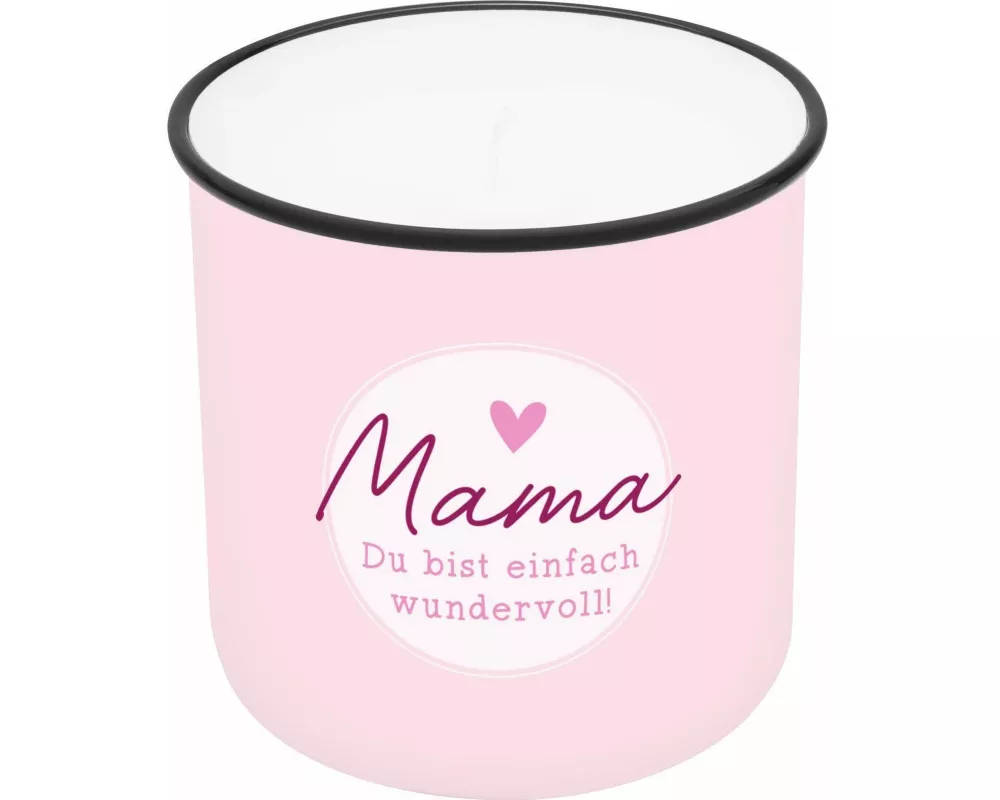 Lieblingskerze in Emailleoptik Motiv "Mama