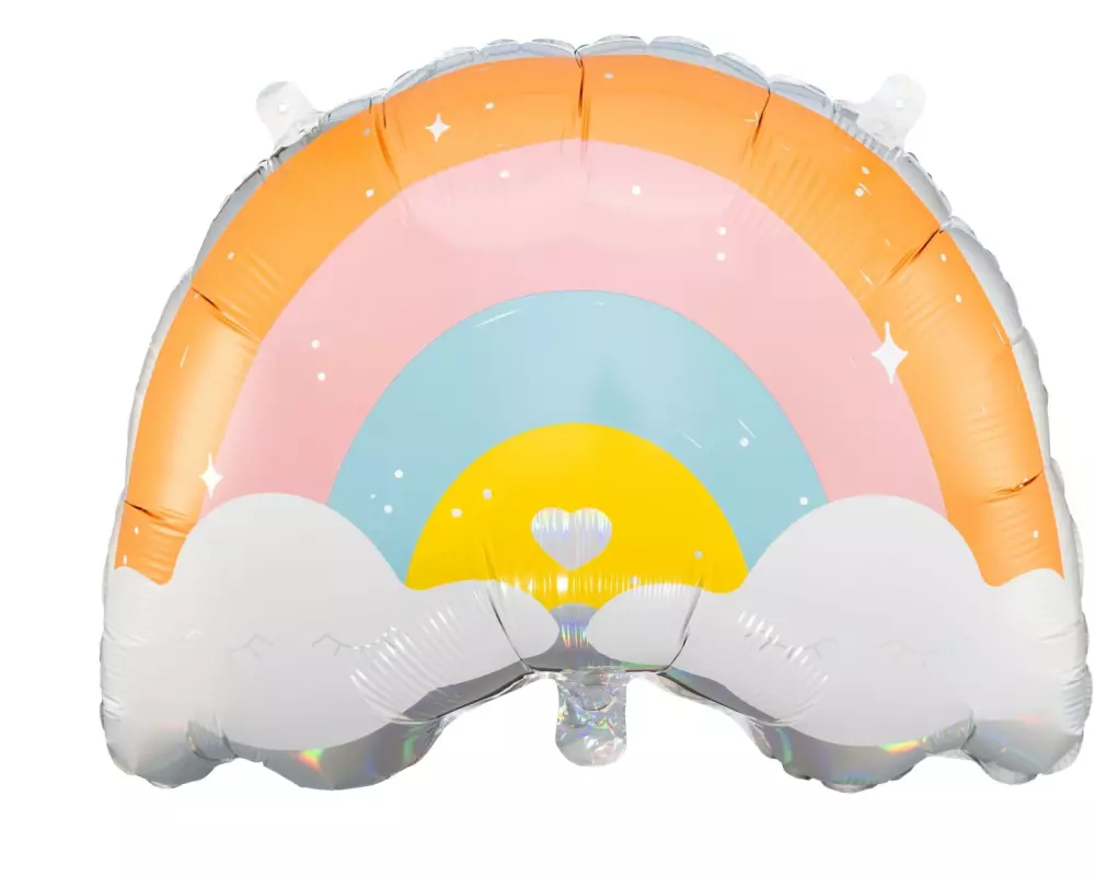 Partydeco Folienballon Rainbow Mehrfarbig